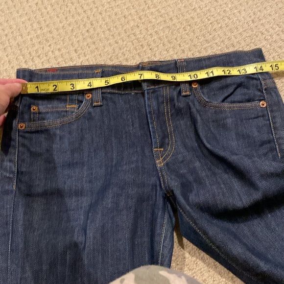 7 for all Mankind Dark Wash Lightweight Denim Mid-Rise Bootcut Jeans Size 27 - Picture 5 of 7